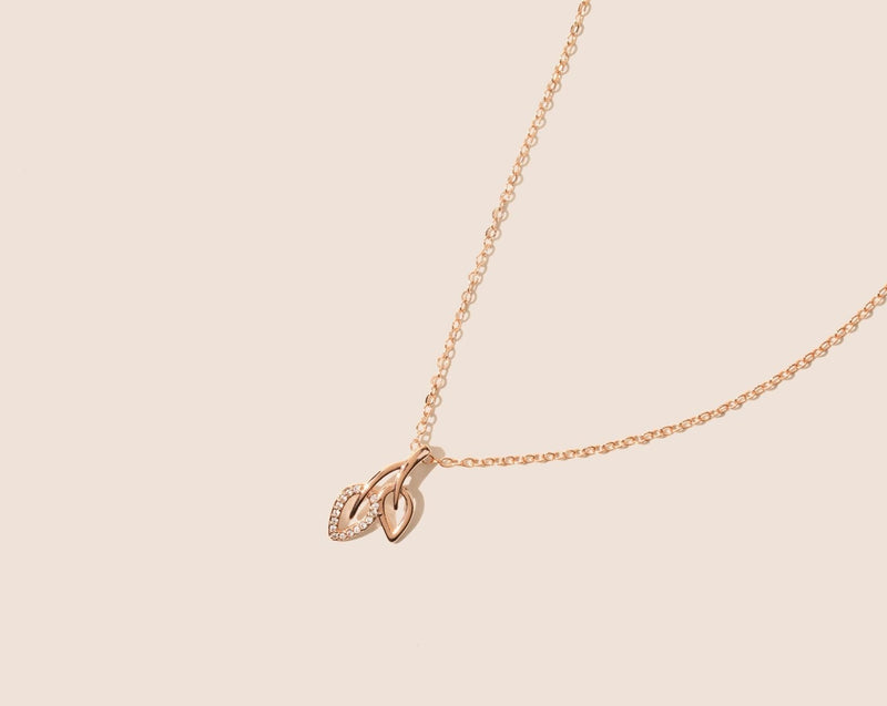 Falling For You Pendant in Rose Gold