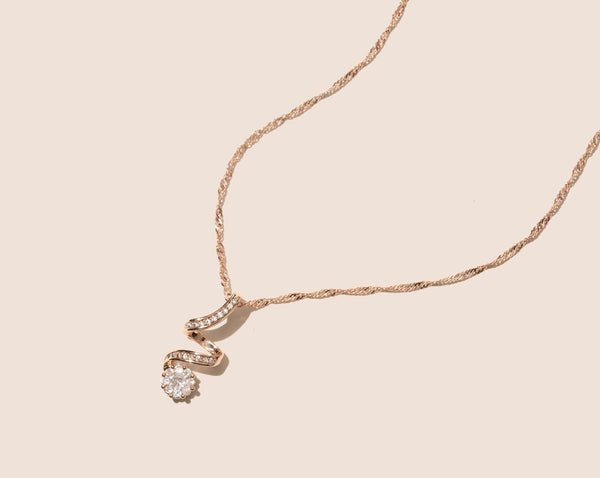 Drops of Rose Gold Necklace